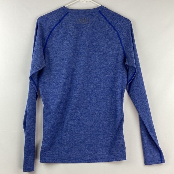 Under armour heat gear long sleeved heather blue compression top - Picture 4 of 4
